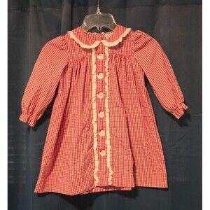 Three Sisters Red Gingham Dress Santa Claus Christmas Xmas 4T